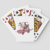 Cartoon Road Rage Woman Pokerkaarten (Achterkant)