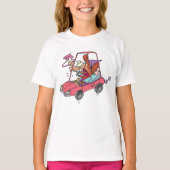 Cartoon Road Rage Woman T-shirt (Voorkant)