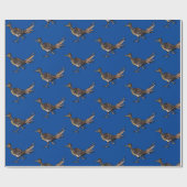 Cartoon Roadrunner Bird Wrapping Paper Cadeaupapier (Vlak)