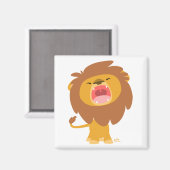 Cartoon Roaring Lion magnet (Voorkant / Achterkant)