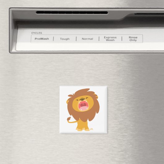 Cartoon Roaring Lion magnet (Insitu (Vaatwasser))