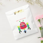 Cartoon Robot Birthday Party Favor Bag Bedankzakje (Gezegeld)