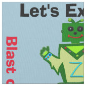 Cartoon Robot Boy Alien Blast off Stof (Close Up)
