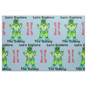 Cartoon Robot Boy Alien Blast off Stof (Fat Quarter)