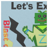 Cartoon Robot Boy Alien Blast off Stof (Close Up)