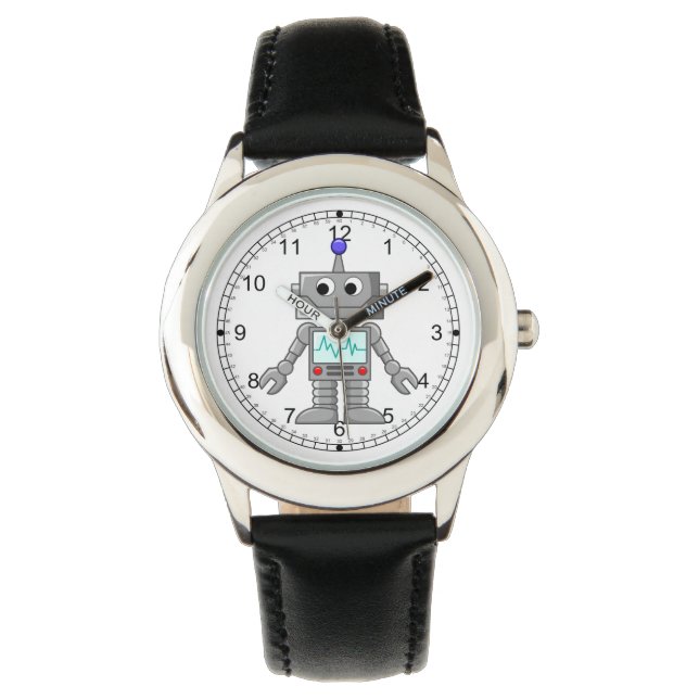 Cartoon Robot Boy's Watch Horloge (Voorkant)