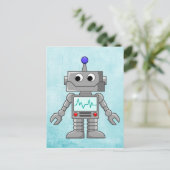cartoon robot briefkaart (Staand voorkant)