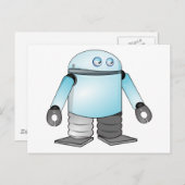 Cartoon Robot Briefkaart (Voorkant / Achterkant)