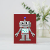 cartoon robot briefkaart (Staand voorkant)
