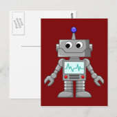 cartoon robot briefkaart (Voorkant / Achterkant)