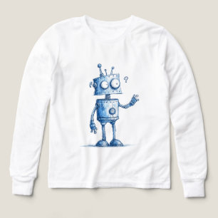 Cartoon Robot Buddy - handgetekende stijl