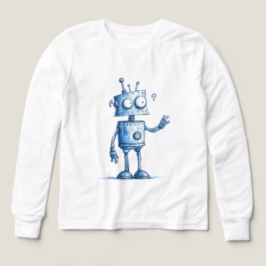 Cartoon Robot Buddy - handgetekende stijl (Voorkant)