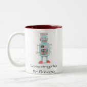 cartoon-robot, Domo arigato, Roboto Tweekleurige Koffiemok (Links)