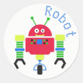 Cartoon Robot Sticker (Voorkant)