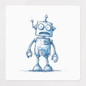 Cartoon Robot Sticker Pack – Quirky Tech Trio (Design 1)