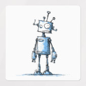 Cartoon Robot Sticker Pack – Quirky Tech Trio (Design 2)