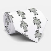 Cartoon Robot Stropdas (Opgerold)