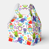 Cartoon Robot Thema Verjaardagsfeest Bedankdoosjes (Achterkant)