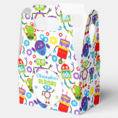 Cartoon Robot Thema Verjaardagsfeest Bedankdoosjes (Geopend)