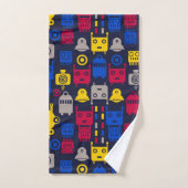 cartoon robots bad handdoek (Handdoek)