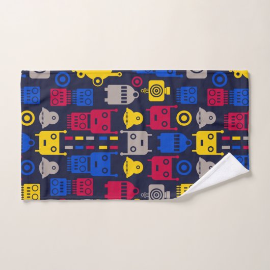 cartoon robots bad handdoek (Handdoek)