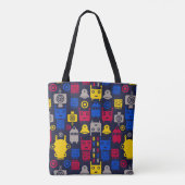 Cartoon robots tote bag (Achterkant)
