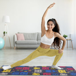 cartoon robots yogamat