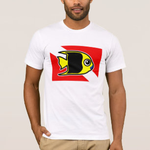 Cartoon Rock Beauty Dive Flag T-shirt