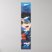 Cartoon Rock Star Growth Chart. Poster (Voorkant)