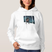 Cartoon Rocker Dog Under the Stars Hoodie (Voorkant)