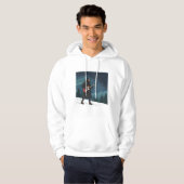 Cartoon Rocker Dog Under the Stars Hoodie (Voorkant volledig)