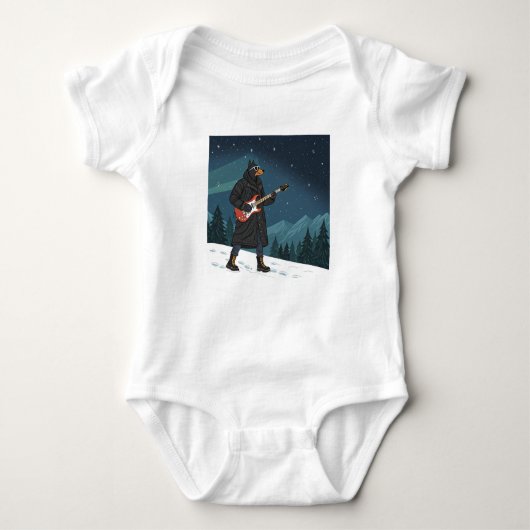 Cartoon Rocker Dog Under the Stars Romper (Voorkant)