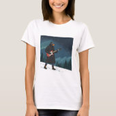 Cartoon Rocker Dog Under the Stars T-shirt (Voorkant)