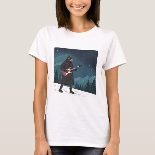 Cartoon Rocker Dog Under the Stars T-shirt (Voorkant)