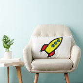 Cartoon Rocket Kussen (Stoel)