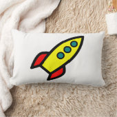 Cartoon Rocket Kussen (Deken)