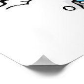 Cartoon Rocket Ship Design Poster (Hoek)