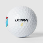 Cartoon Rocket Ship Fun-ontwerp Golfballen (Logo)