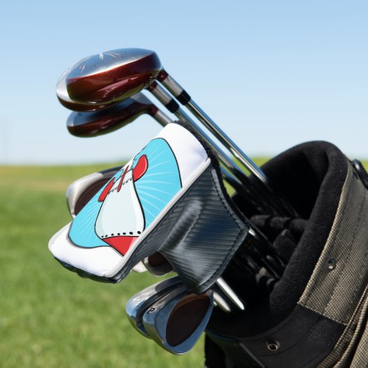 Cartoon Rocket Ship Fun-ontwerp Golfheadcover (Insitu)