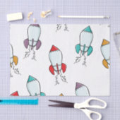 Cartoon Rocket Ship Pattern Tissuepapier (Craft)