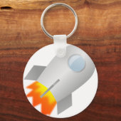 Cartoon Rocket Sleutelhanger (Voorkant)