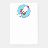 Cartoon RocketShip-ontwerp Post-it® Notes (Voorkant)