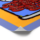 Cartoon rode bonen poster (Hoek)