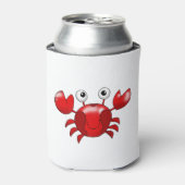Cartoon rode krab blikjeskoeler (Blikje Voorkant)