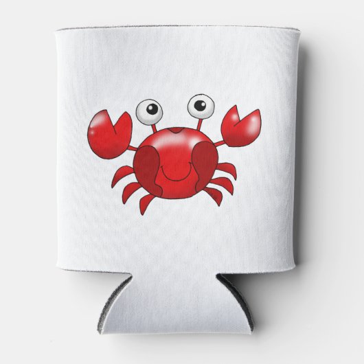 Cartoon rode krab blikjeskoeler (Voorkant)