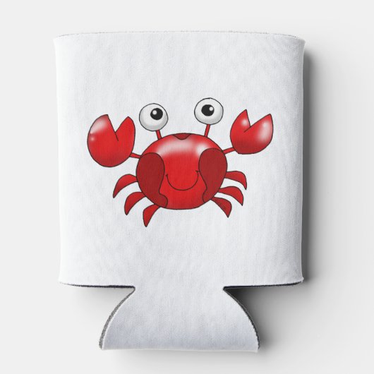 Cartoon rode krab blikjeskoeler (Achterkant)