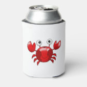 Cartoon rode krab blikjeskoeler (Blikje Achterkant)