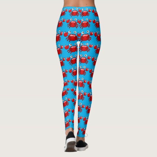 Cartoon rode krab leggings (Achterkant)