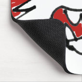 Cartoon Rode Monster Mad Cute Mousepad Muismat (Hoek)