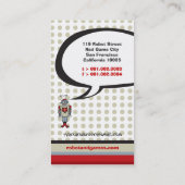 Cartoon rode retro robot Schattigee Kinder Boy pro Visitekaartje (Achterkant)